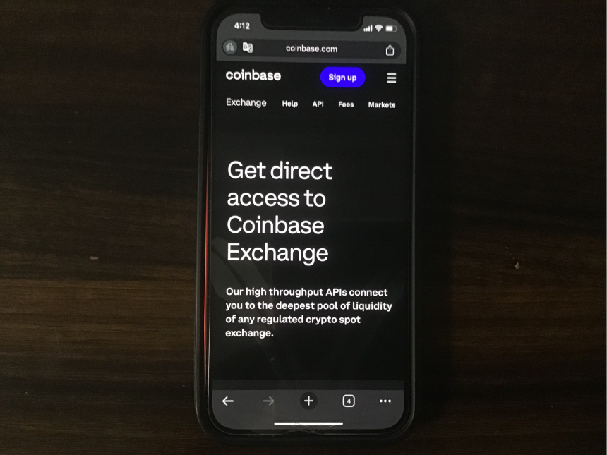 Coinbase 実際の写真